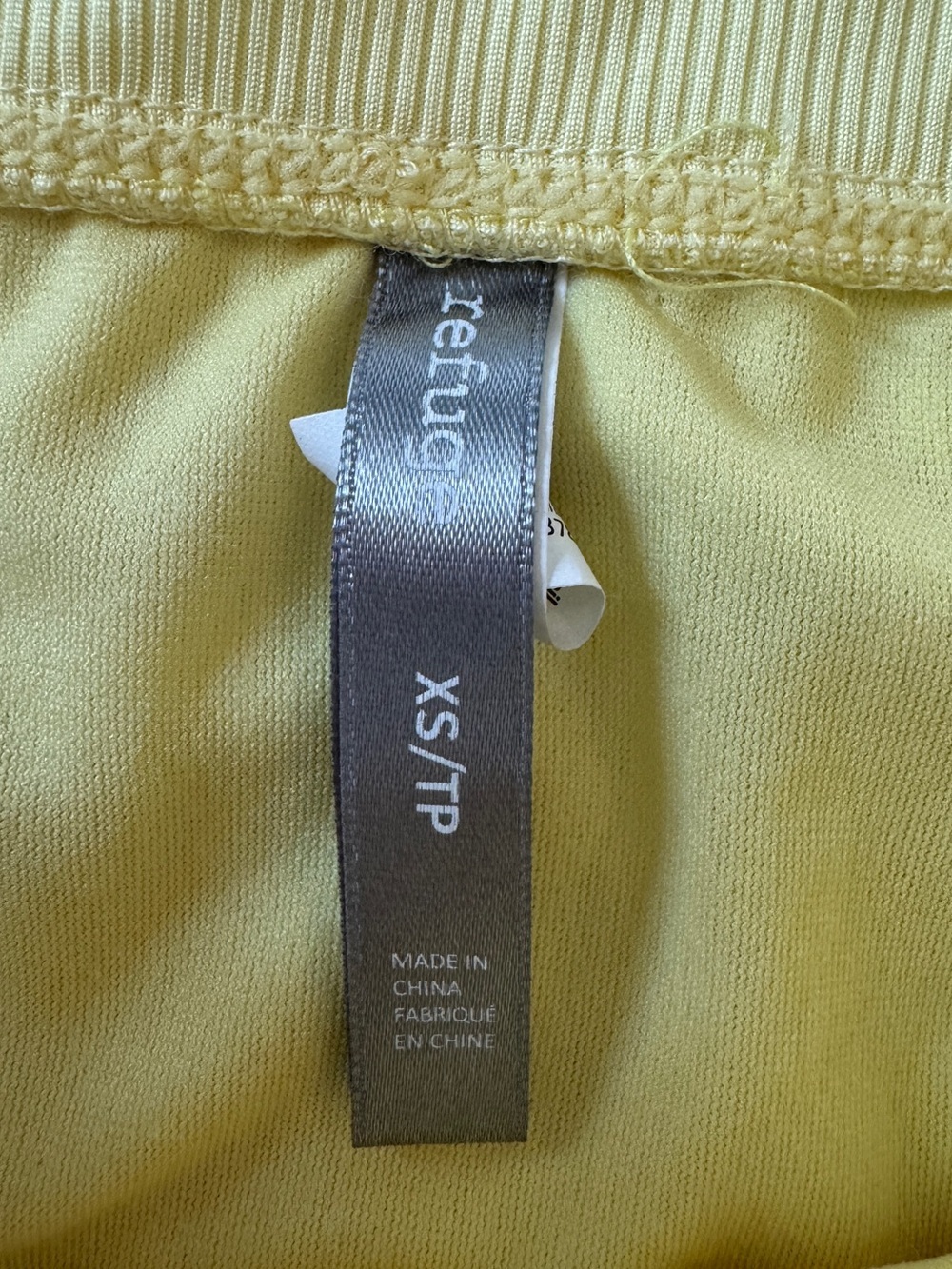 Refuge Ribbed Yellow Bandeau Bikini Set | Top S Bottom XS - Picture 6 of 7